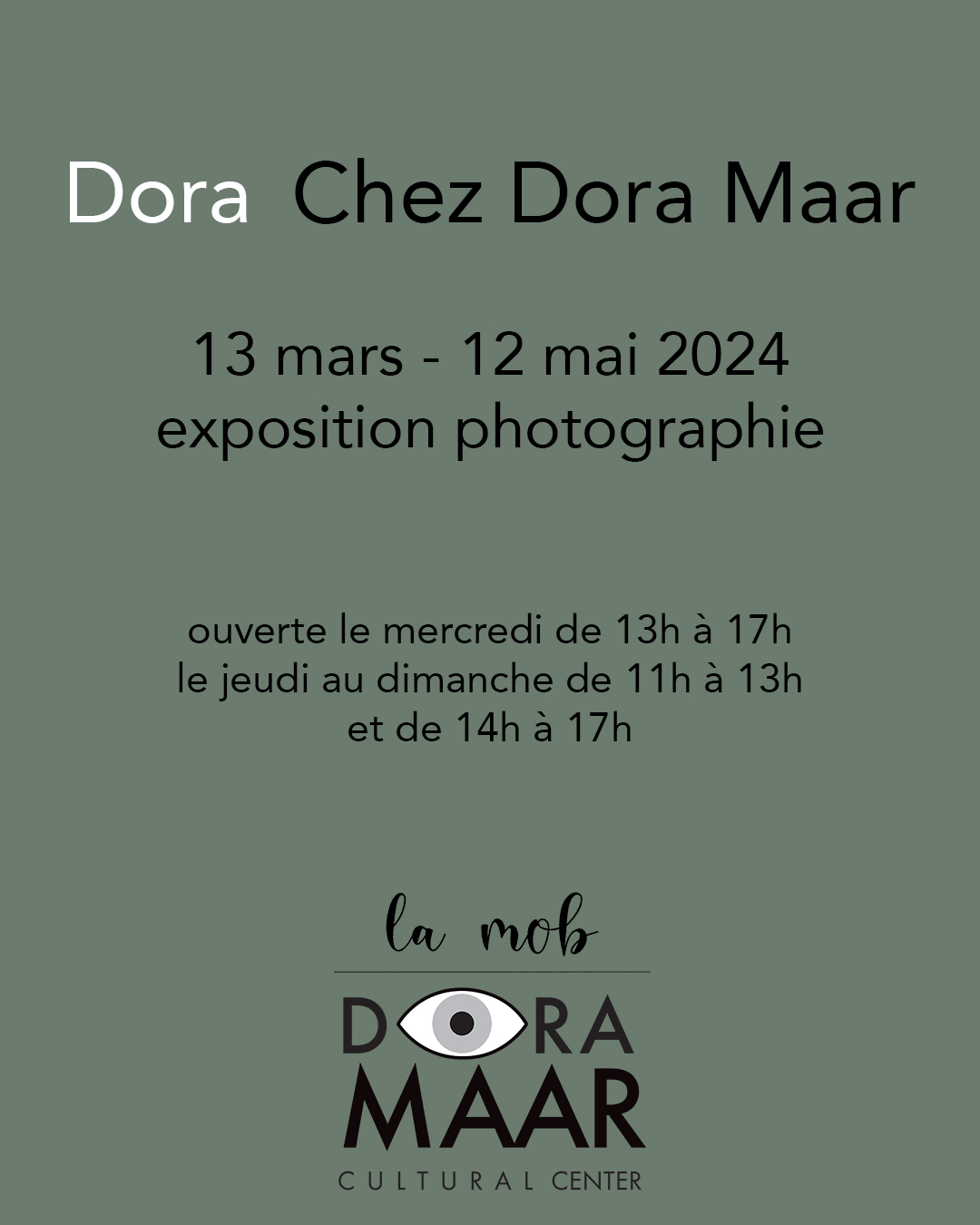 Exposition "Dora chez Dora Maar"
