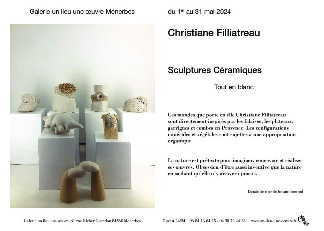 Exposition de Christiane Filliatreau/galerie un lieu une oeuvre