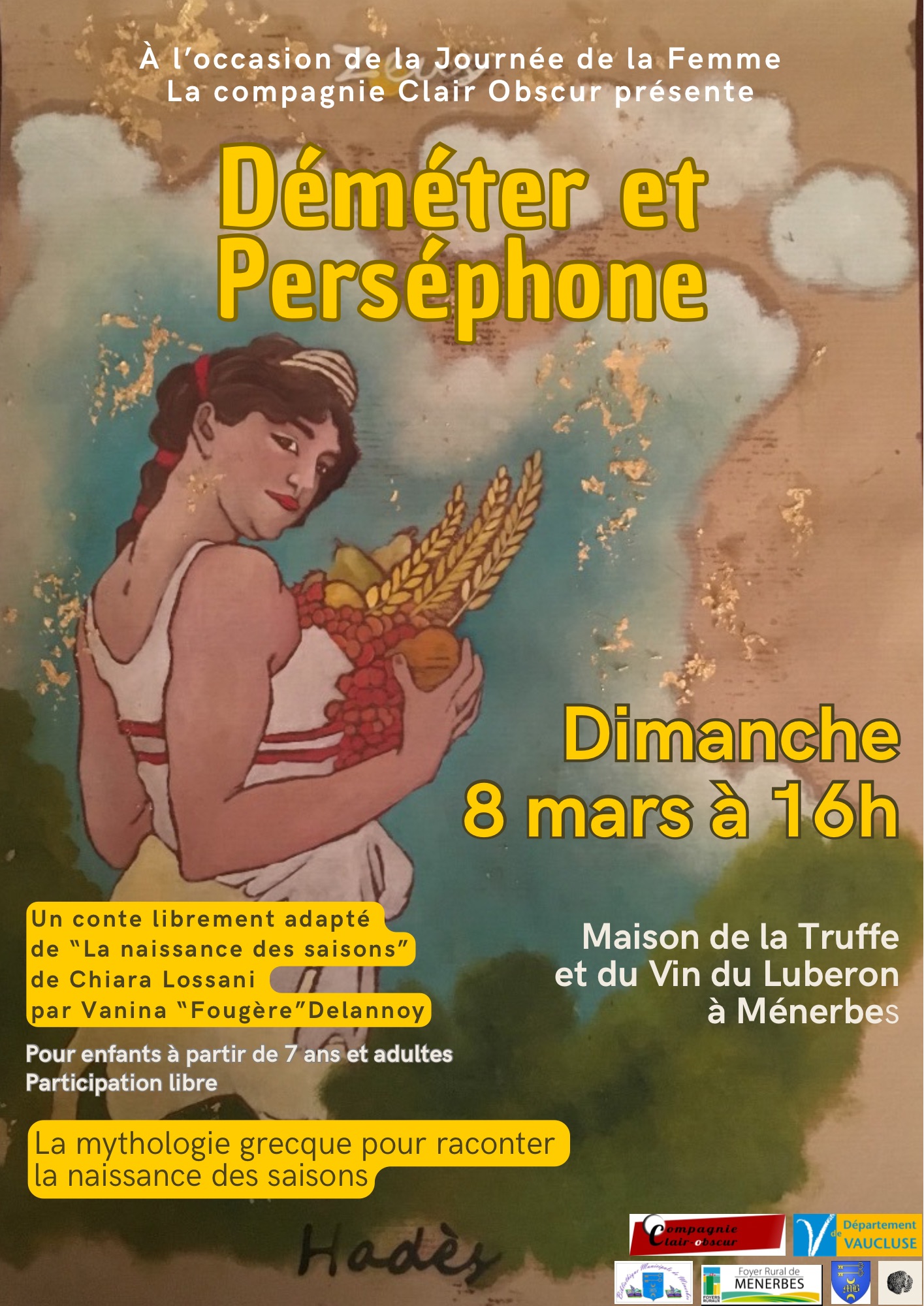 Spectacle "Déméter et Perséphone" : célébrer autrement la Journée des droits des femmes à Ménerbes !